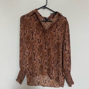 Express snake skin top!!